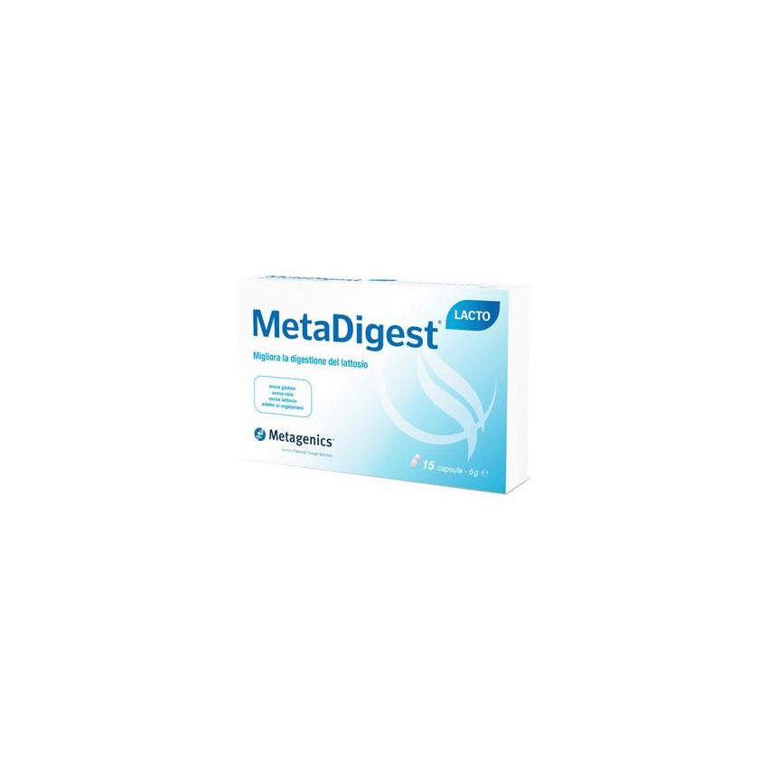 Metadigest Lacto - Integratore Digestivo, 15 Capsule