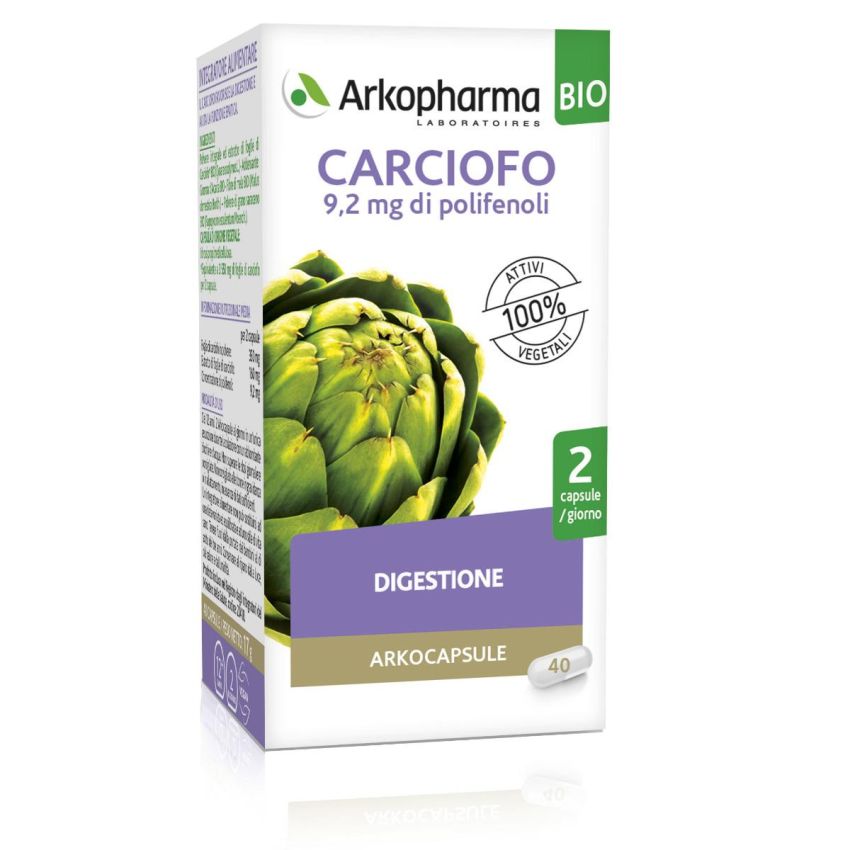 Arkopharma Carciofo Bio - 40 Capsule di Origine Biologica