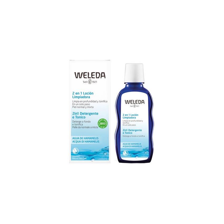 Weleda Latte e Tonico 2-in-1, 100ml - Cura Detergente per la Pelle