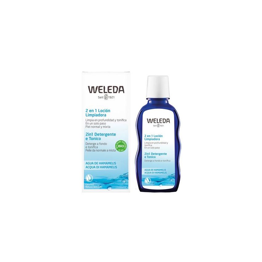 Weleda Latte e Tonico 2-in-1, 100ml - Cura Detergente per la Pelle