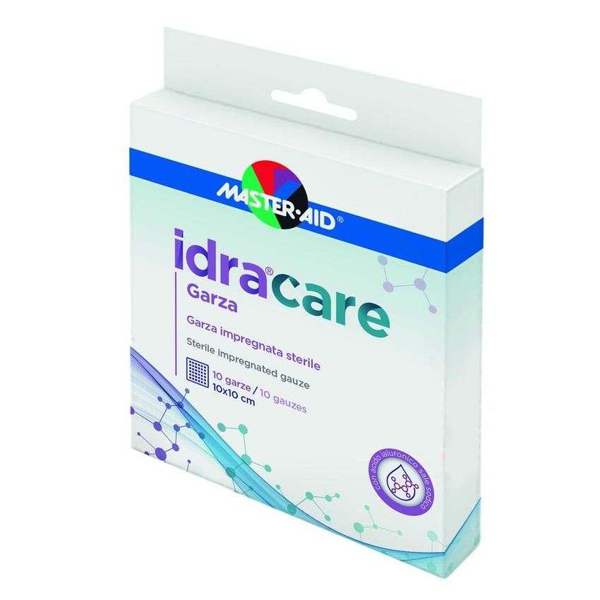 Master-Aid Idra Care Garza Impregnata 10x10cm, Pacco da 10 Pezzi