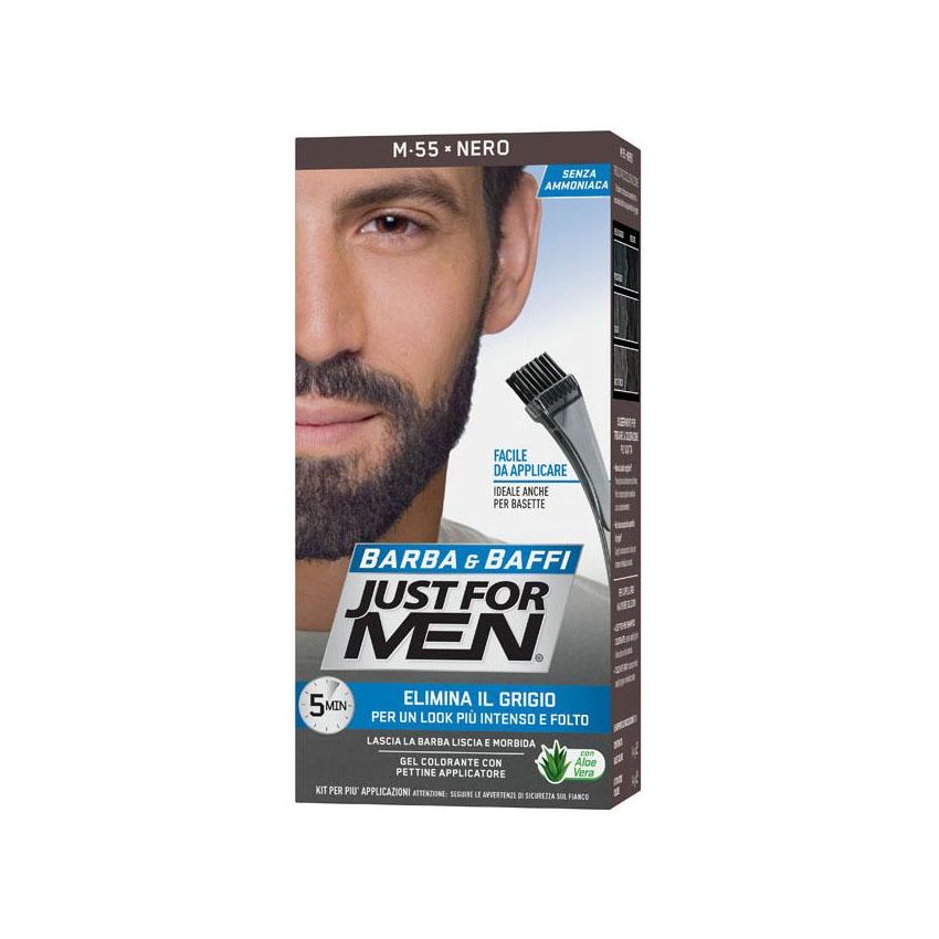 Just For Men: Tinta Nero Intenso M55 per Barba e Baffi, 51g