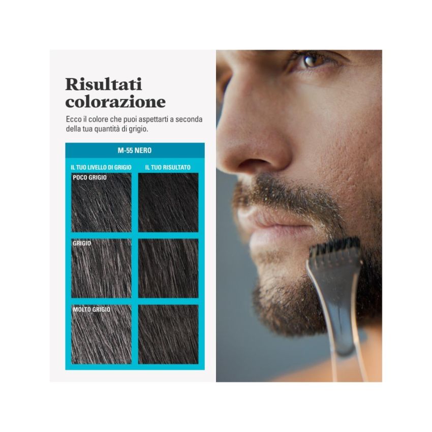 Just For Men: Tinta Nero Intenso M55 per Barba e Baffi, 51g