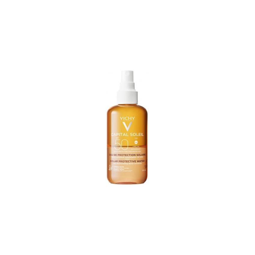 Vichy Capital Soleil Spray Solare Acqua-Intensivo SPF 50 per Corpo, 200 ml