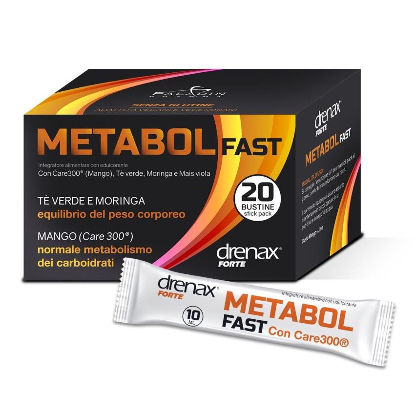 Drenax Forte Metabolfast - 20 Stick Salutari per il Metabolismo