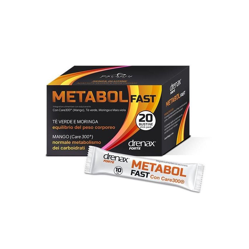 Drenax Forte Metabolfast - 20 Stick Salutari per il Metabolismo