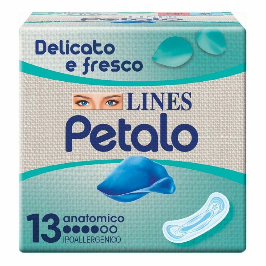 Lines Petalo Blu Assorbenti Anatomici - Pacco da 13 Pezzi