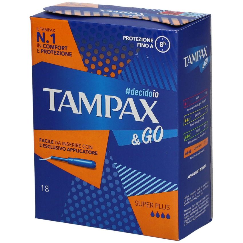 Tampax Super Plus & Go - Confezione da 18 Pezzi