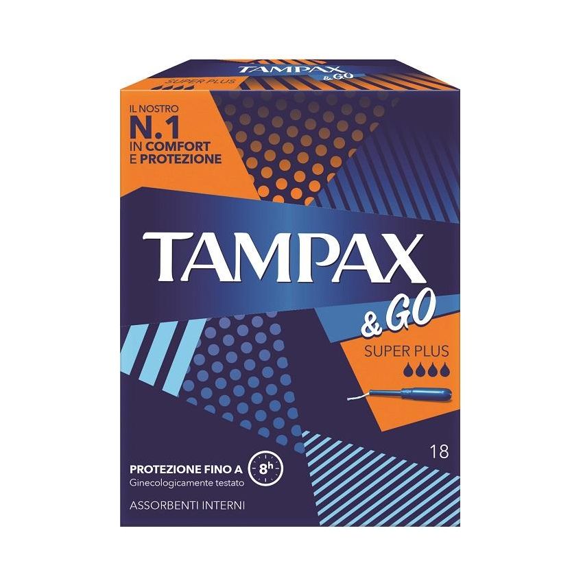 Tampax Super Plus & Go - Confezione da 18 Pezzi