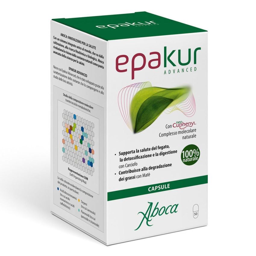 Aboca Epakur Advanced - Integratore Alimentare, 50 Capsule