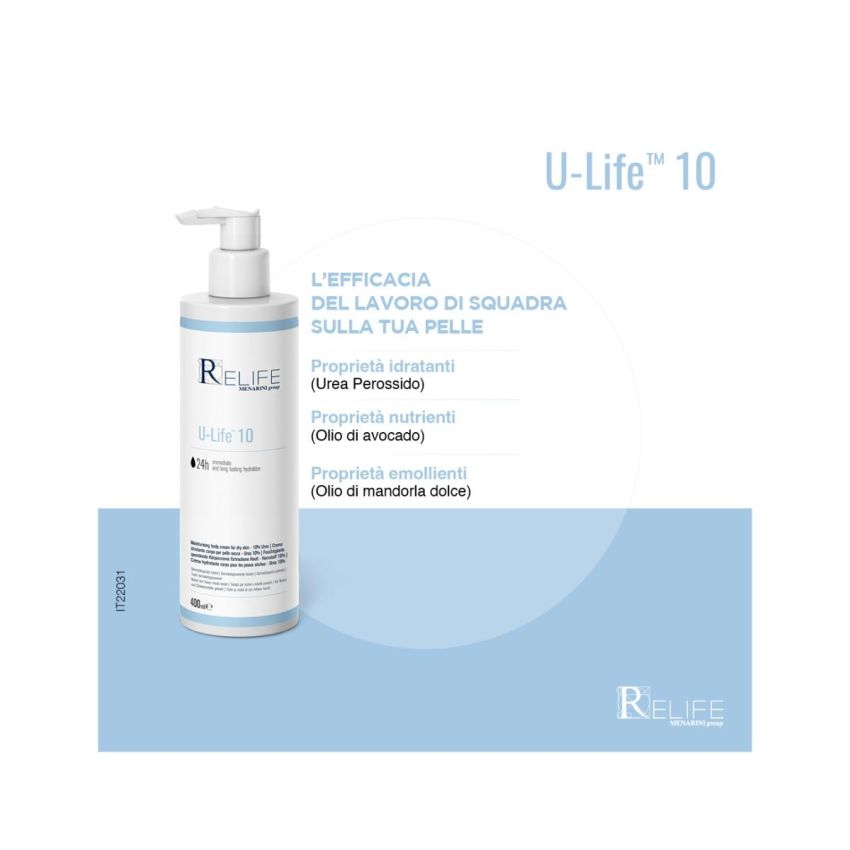 Relife U-Life Crema Idratante 10, 400ml