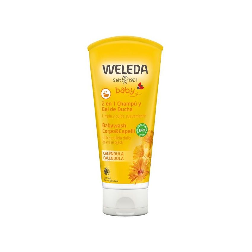 Weleda Calendula Baby Wash per Corpo e Capelli, 200ml