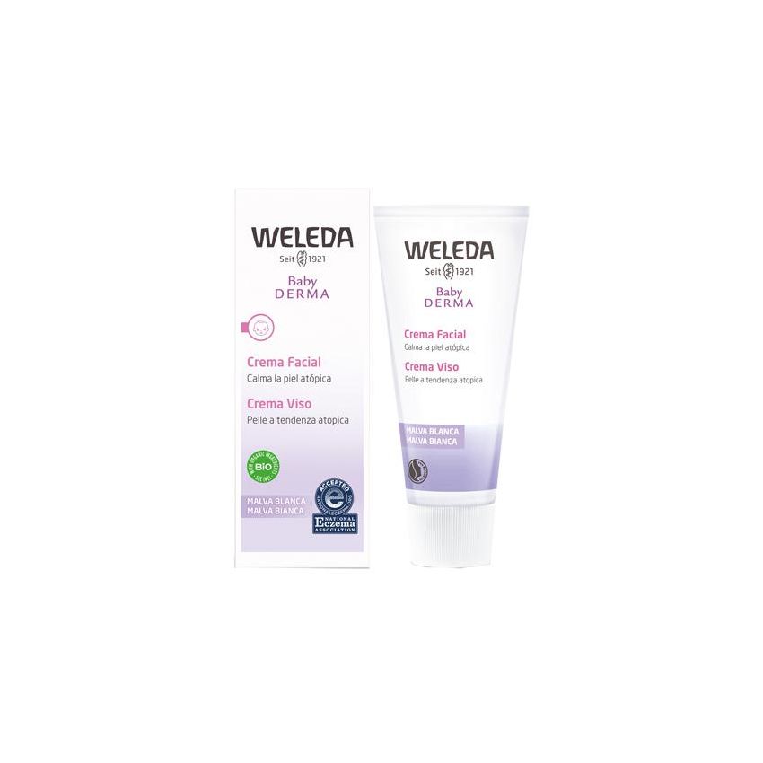 Weleda Baby Derma Crema Viso Protettiva alla Malva Bianca, 50ml