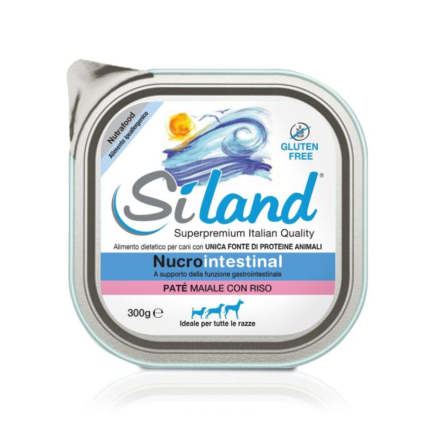 Siland Nucrointestinal Cibo Umido per Cani al Sapore di Maiale e Riso, 300g