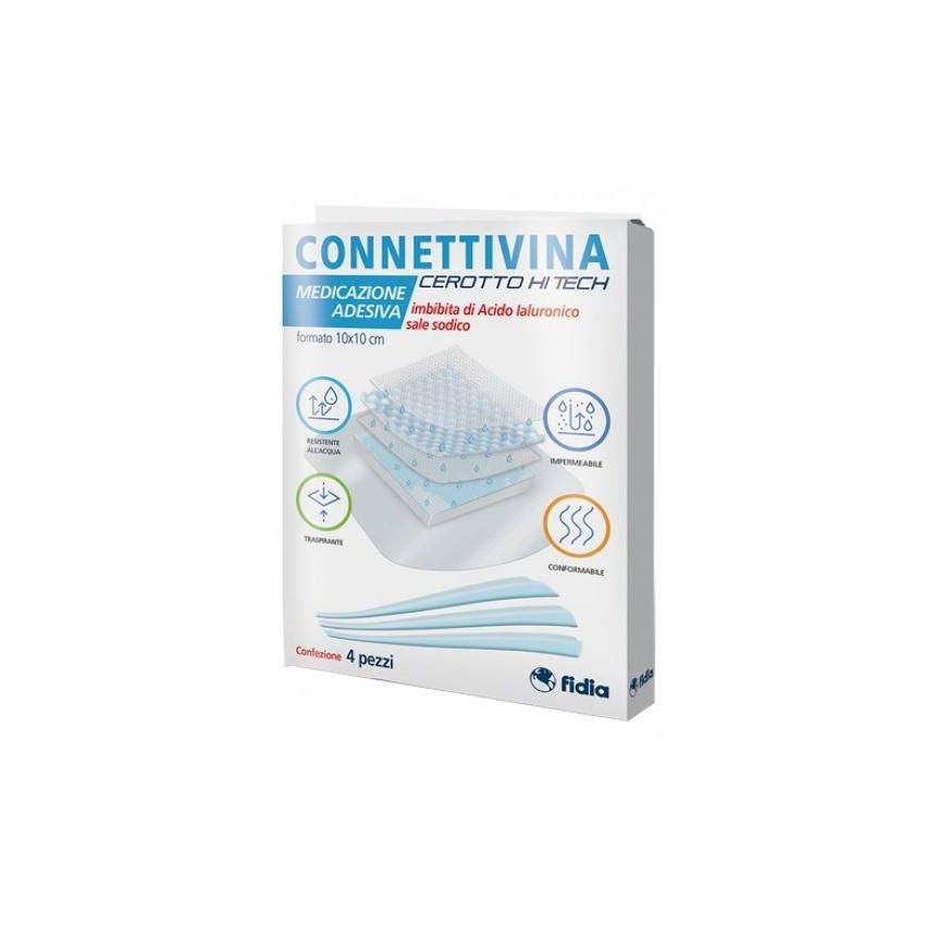 Cerotti Hitech Connettivina 10x10cm, Confezione da 4 Pezzi