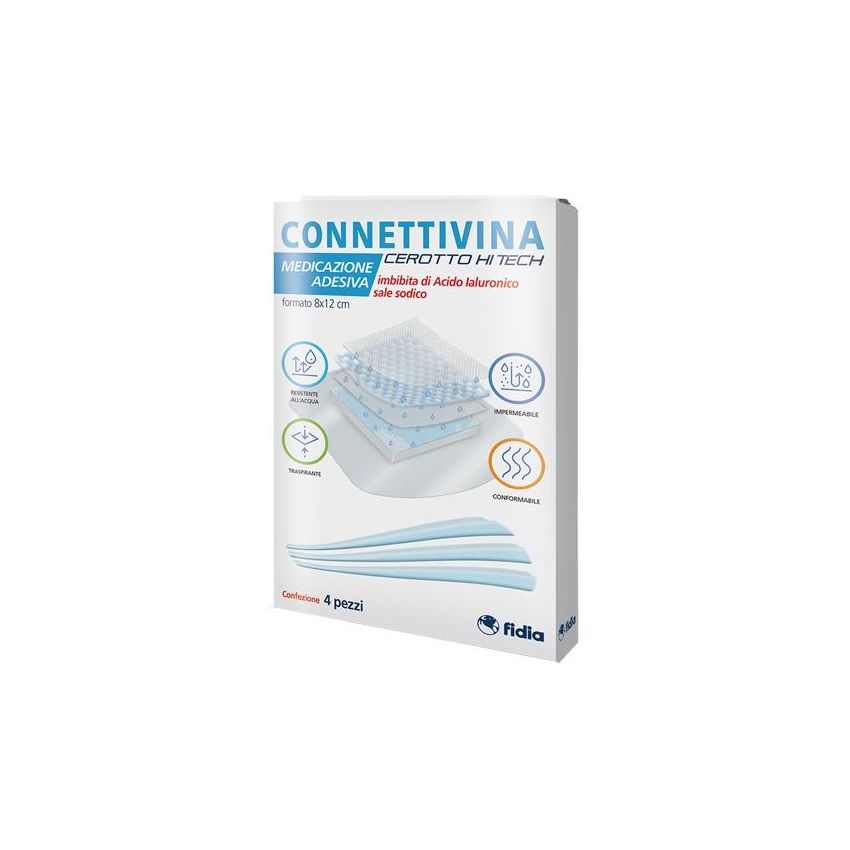 Cerotto Hitech Connettivina 8x12cm - Pacchetto da 4 Pezzi