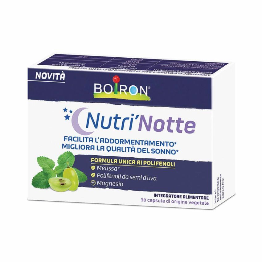 Boiron Nutri' Notte: 30 Capsule Vegetali per il Sonno Salutare