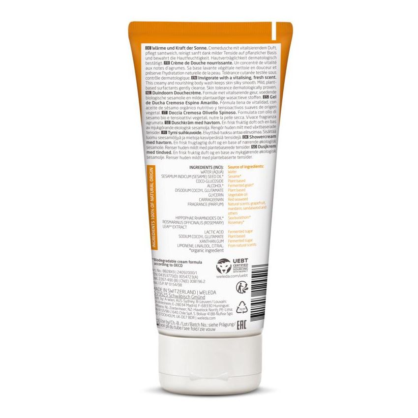 Weleda Doccia Cremosa con Estratto di Olivello Spinoso - 200ml