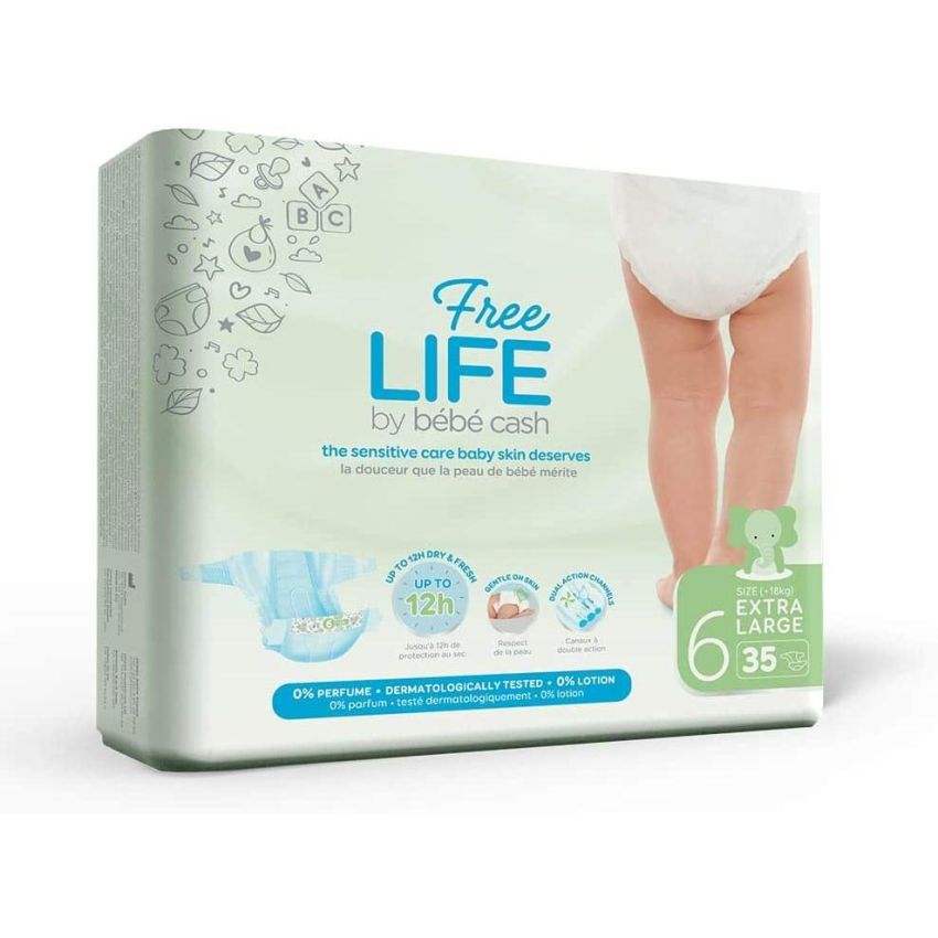 Freelife Bebe Cash Pannolini Extra Large Taglia 6 - Pacco da 35 Pezzi
