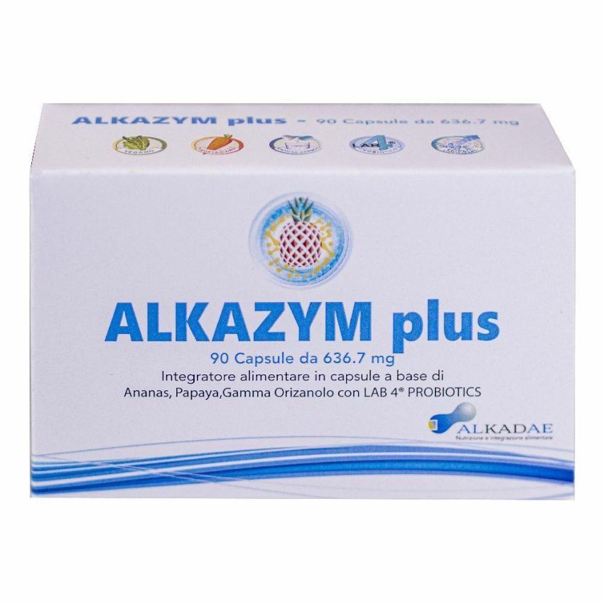 Alkazym Plus Integratore Alimentare - 90 Capsule