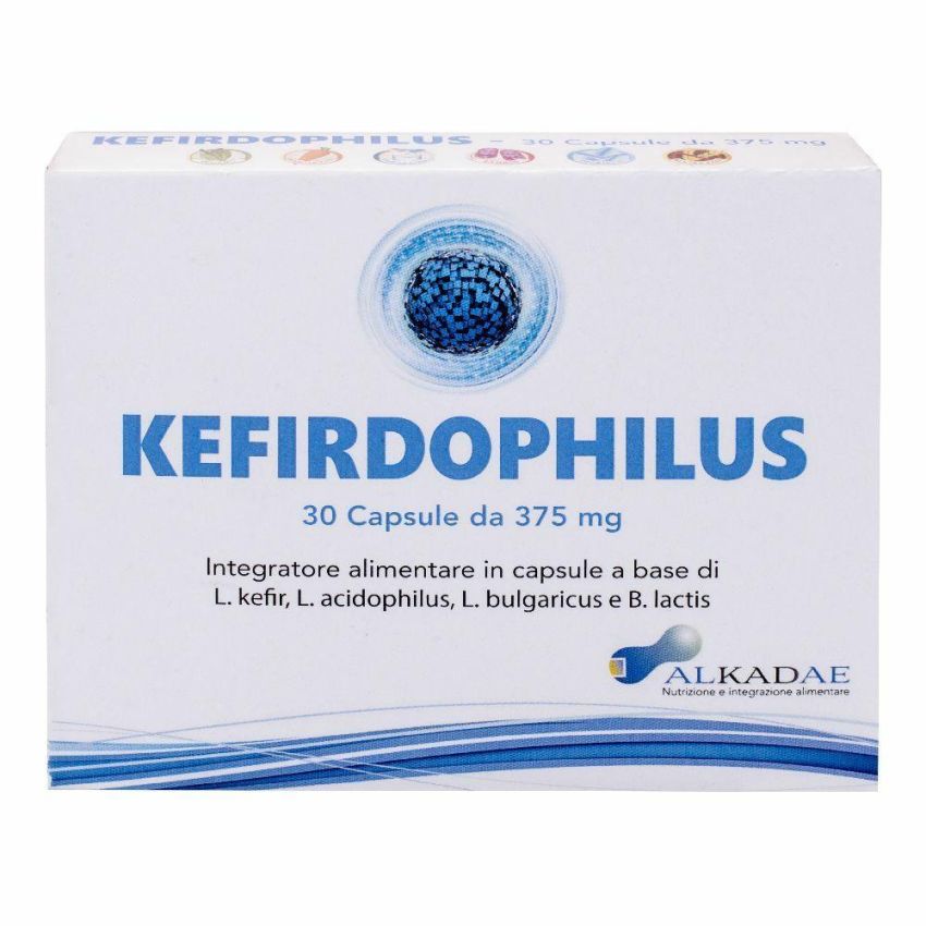 Alkadae Kefirdophilus - Integratore Probiotico, 30 Capsule