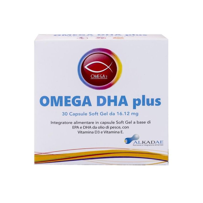 Omega DHA Plus - Integratore Alimentare di Omega-3, 30 Capsule