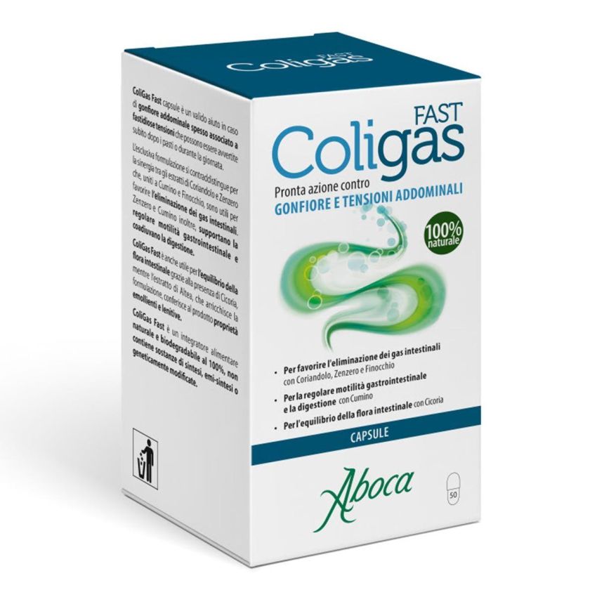 Coligas Fast - Supporto Digestivo, 50 Capsule
