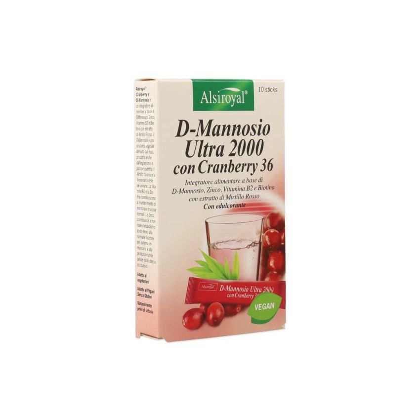 Ultra D-Mannose 2000 con Cranberry - 10 Stick Monodose