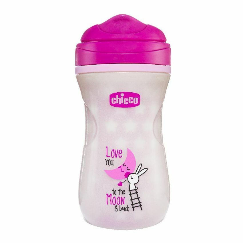 Tazza Rosa Chicco Glowling per Bambini dai 14 Mesi+, 150ml