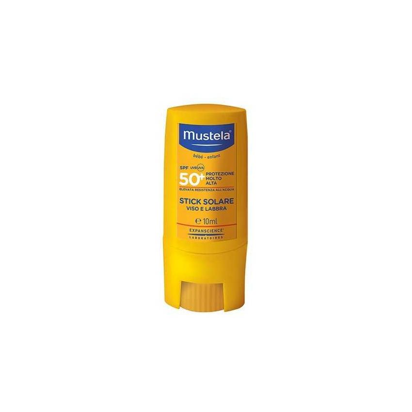 Stick Solare Mustela SPF50, Protezione Solare Idratante - 10ml