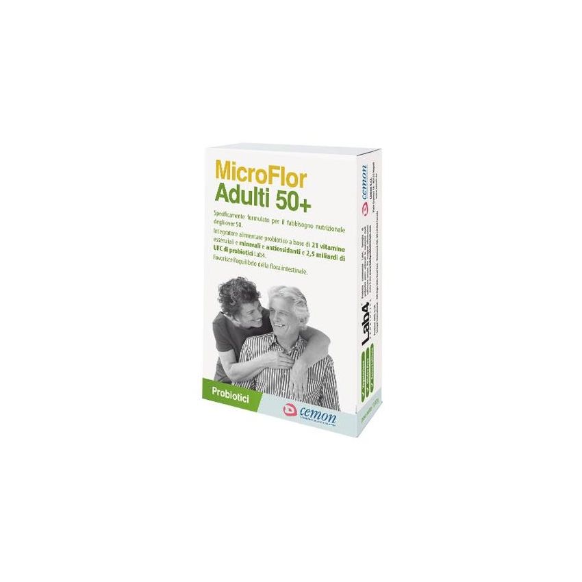 Microflor Capsule Probiotiche per Adulti 50+ - 30 Pezzi