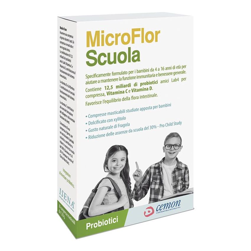 Microflor Scuola - 30 Capsule Masticabili