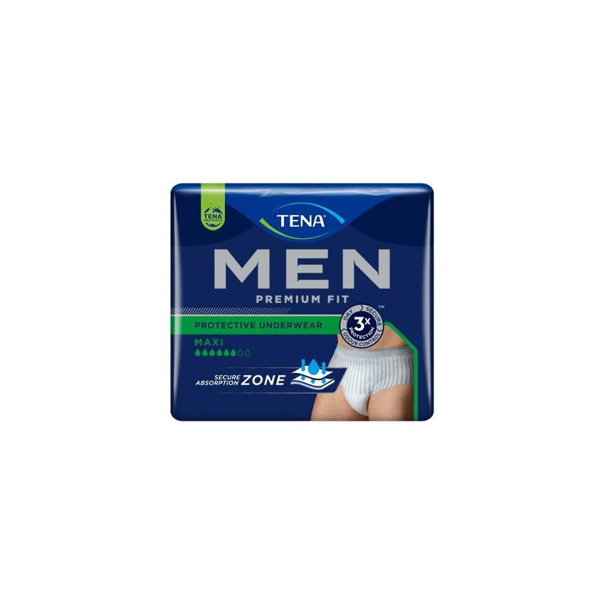 Tena Men Premium Fit - Pannolini Adulti Livello 4, Taglia Media, Pacco da 10 Pezzi
