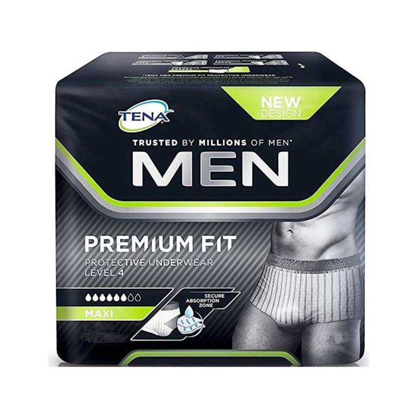 Tena Men Premium Fit Absorbent Underwear Livello 4, Taglia L, 8 Pezzi