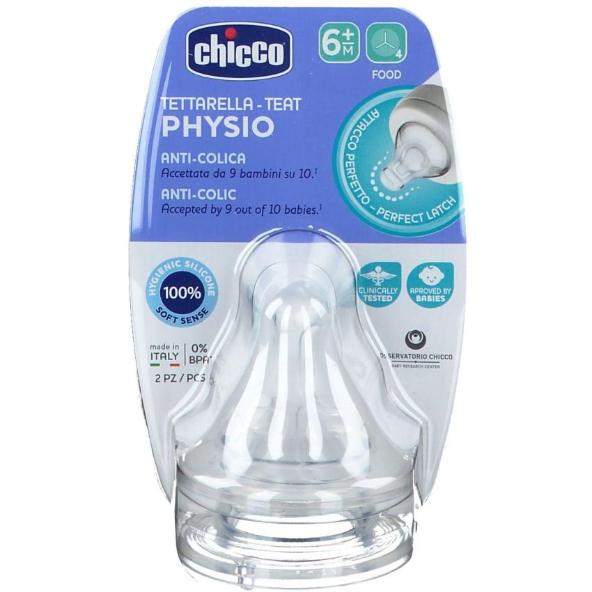 Chicco Perfect5 Tettarella in Silicone per 6 Mesi+, Confezione da 2 Pezzi
