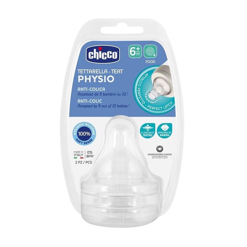 Chicco Perfect5 Tettarella in Silicone per 6 Mesi+, Confezione da 2 Pezzi