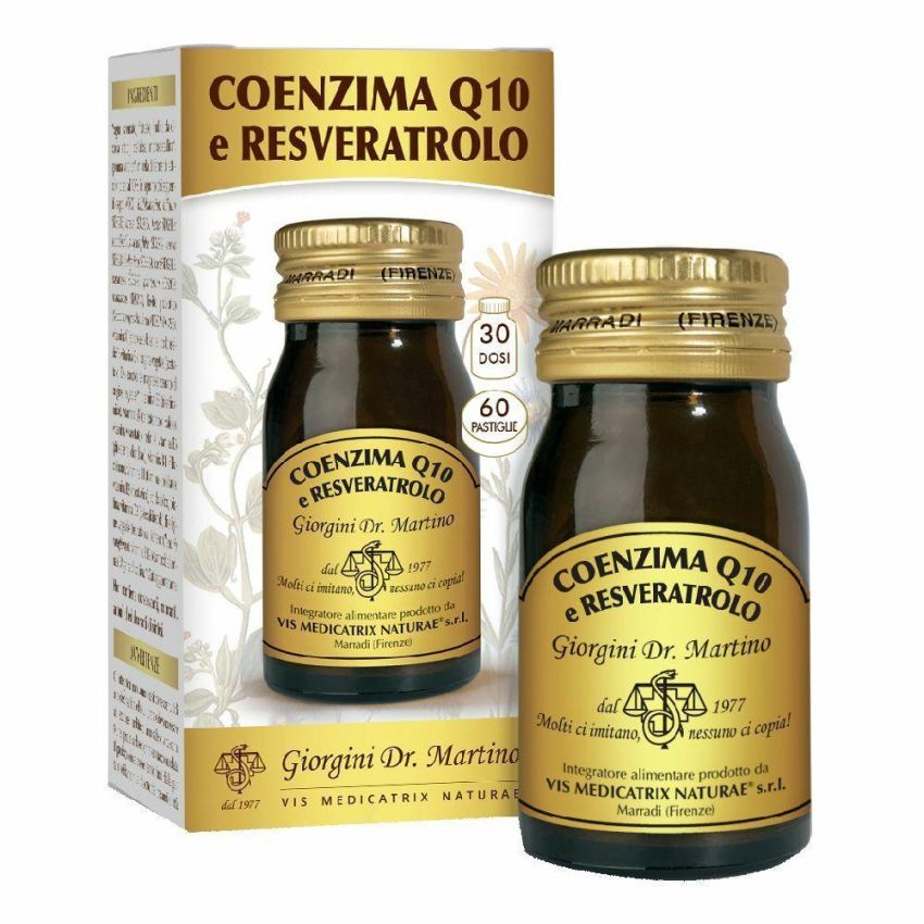 Dr. Giorgini CoQ10+ Resveratrol - Integratore Antiossidante, 60 Compresse