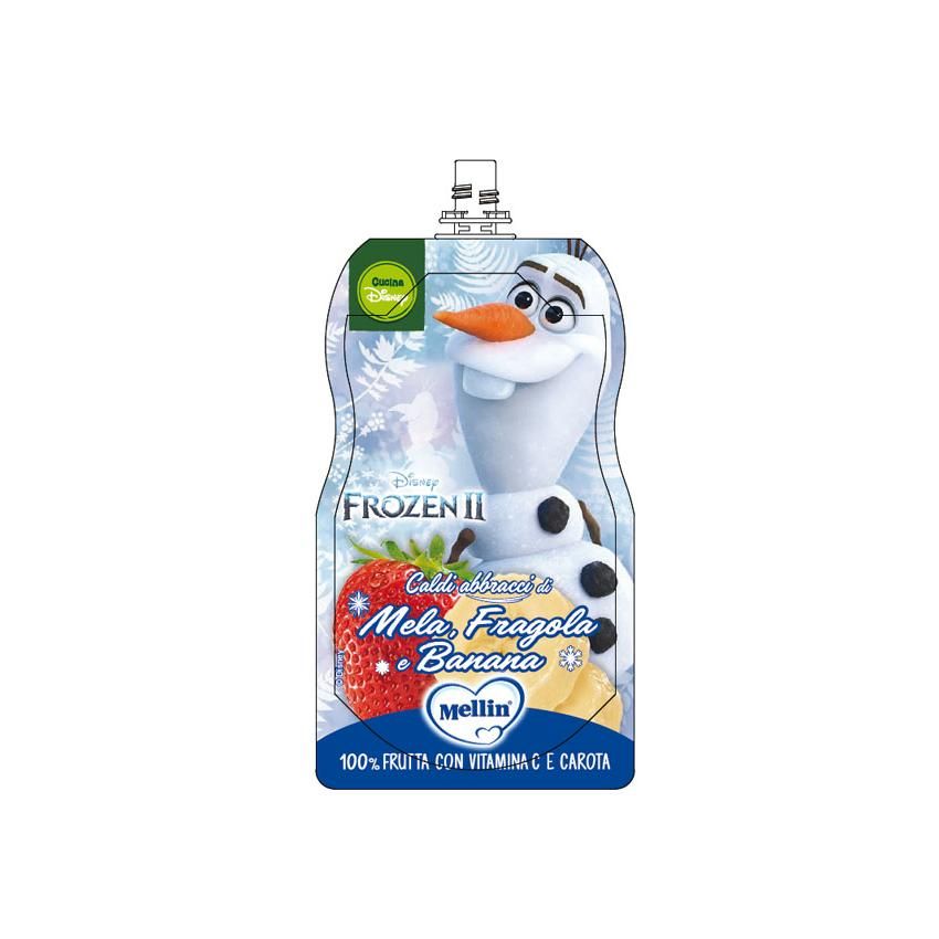 Mellin Pouch Disney - Purea di Mela, Fragola e Banana 110g