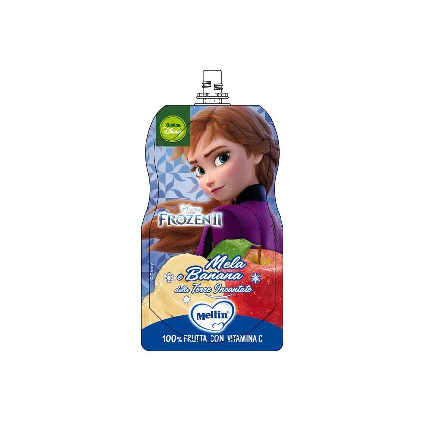 Mellin Disney Merenda Pouch di Mela e Banana 110g
