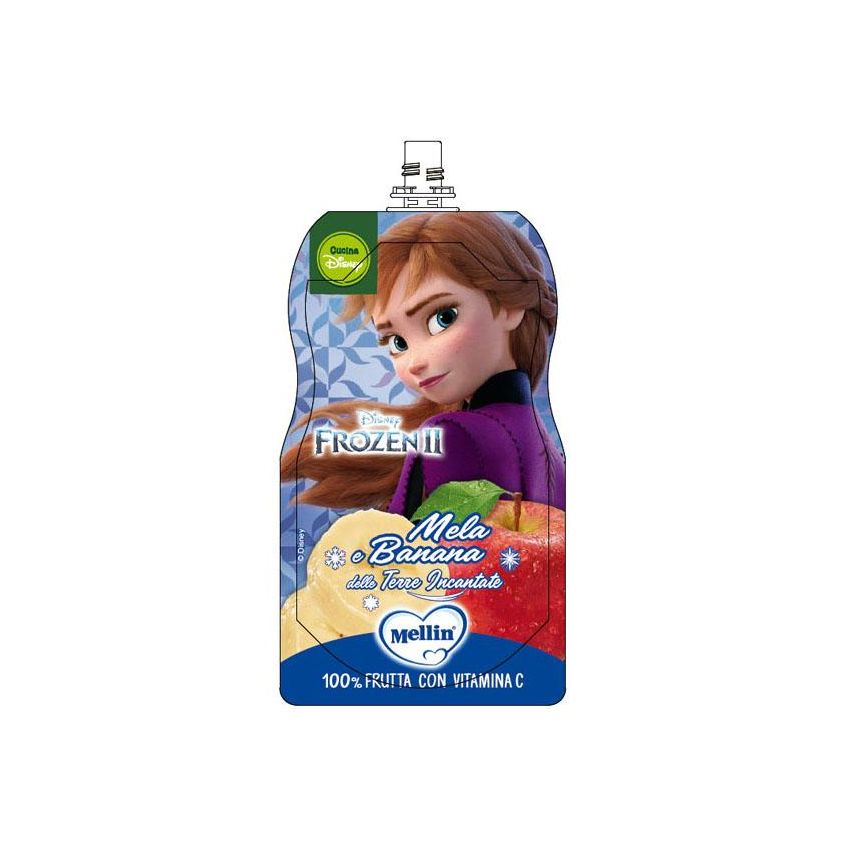 Mellin Disney Merenda Pouch di Mela e Banana 110g