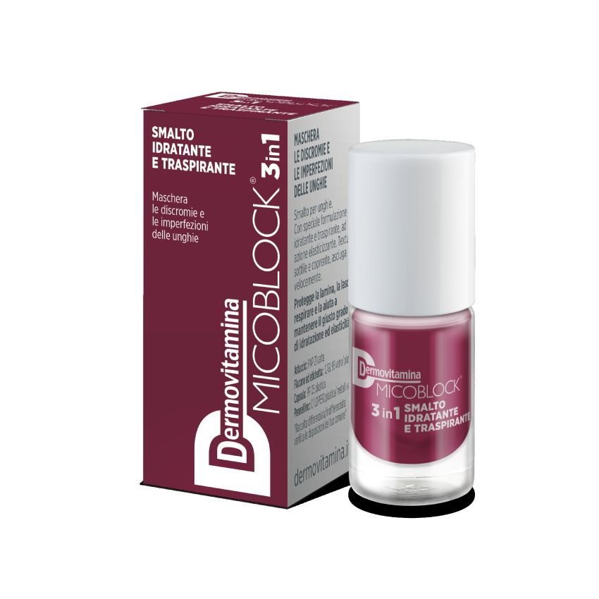 Dermovitamina Micoblock 3-In-1 Bordeaux Nail Polish, 5ml