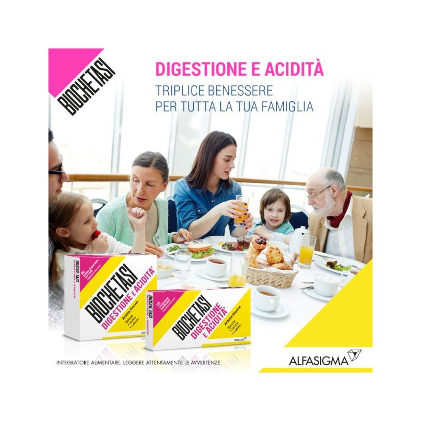 Biochetasi Digestione: 20 Compresse Masticabili