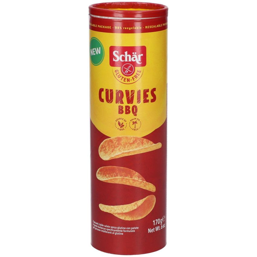 Schar Curvies BBQ, Chips di Patate Senza Glutine, 170g