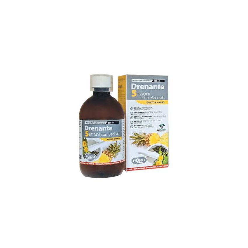 Forhans Puro Drenante 5-in-1 con Estratto di Baobab - 500 ml