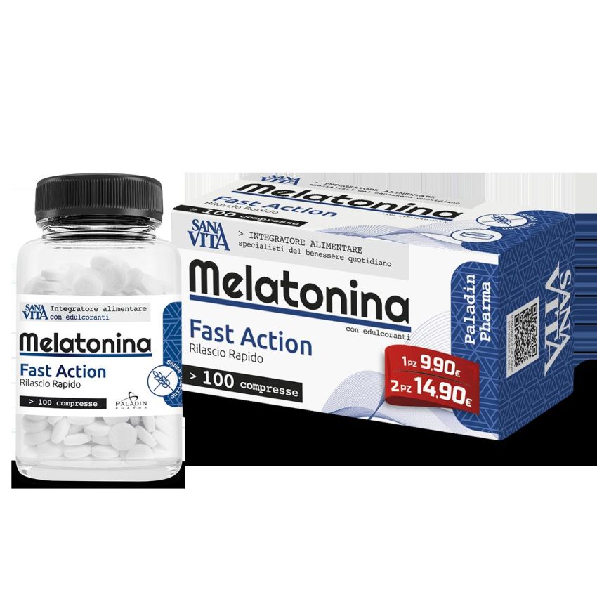 Sanavita Melatonina - Puro Sonno Notturno, 100 Compresse