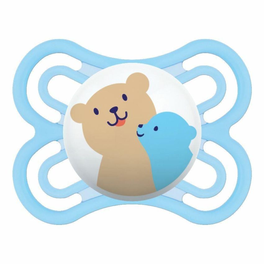 Succhietto Mam Perfect per Bambini dai 2-6 Mesi, 1 Pezzo, Design Assortito