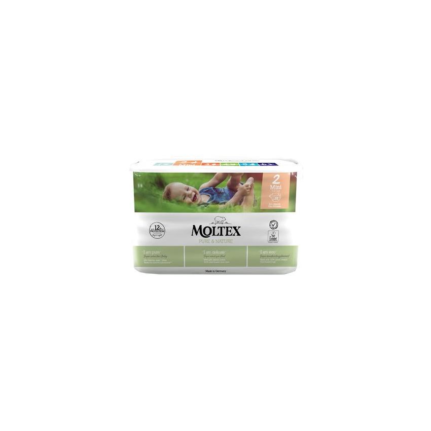 Pannolini Mini Taglia 2 Moltex Pure&Nature 3-6kg - 38 Pezzi