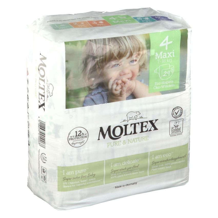 Pannolini Moltex Pure&Nature Taglia 4 Maxi 29 Pezzi 7-18kg