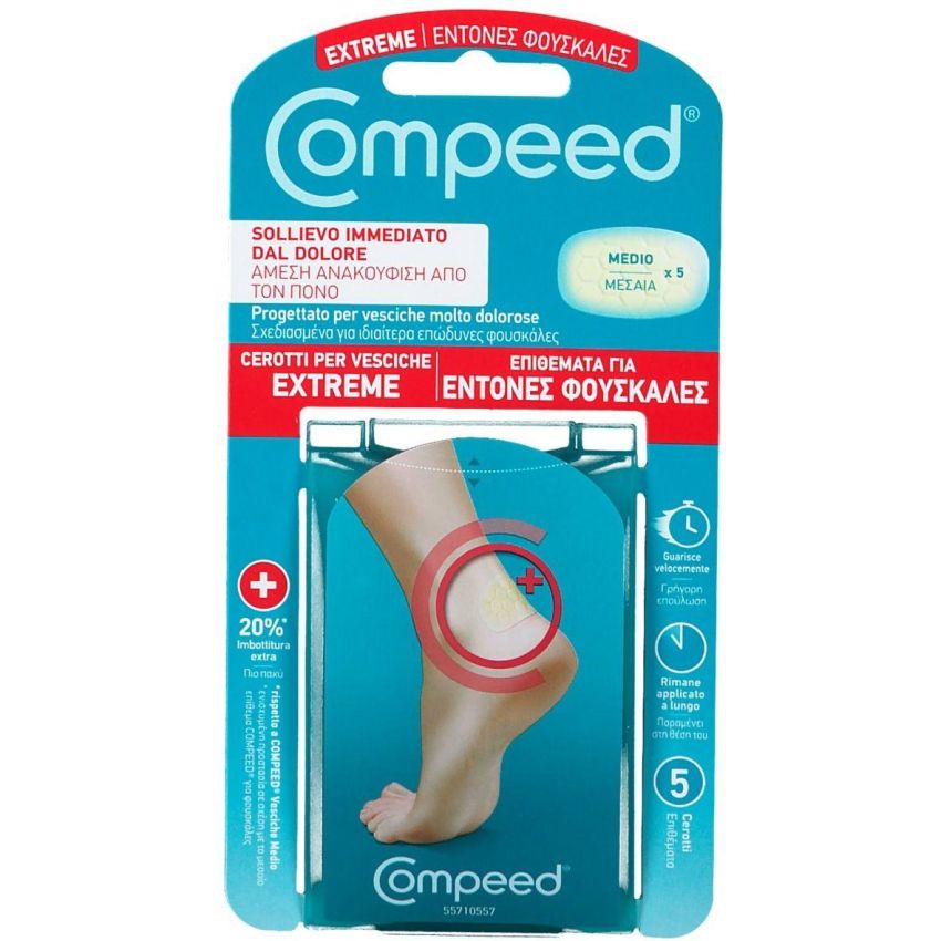Compeed Extreme Cerotti per Vesciche, Confezione da 5 Pezzi