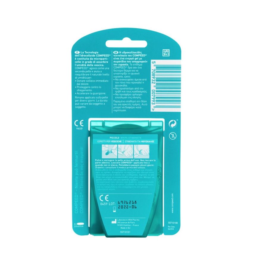 Compeed Cerotti Piccoli per Vesciche - Pacco da 6 Pezzi